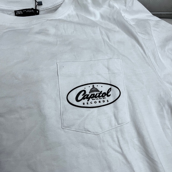 NWT - Zara x Capital Records Men’s Short Sleeve Pocket Tee - Size XL - Picture 3 of 7